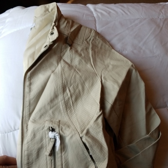 NEW YORK & COMPANY| LEATHER MOTO JACKET SZ M - Picture 7 of 8